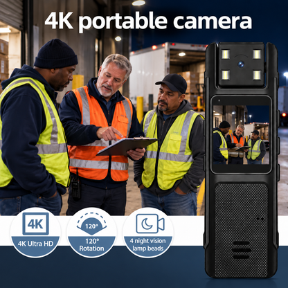 4K Rotatable Body Camera