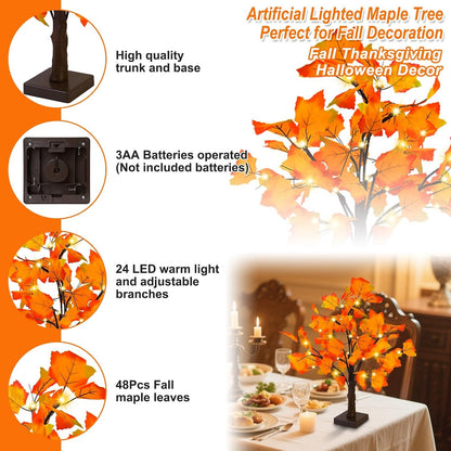Artificial Fall Lighted Maple Tree