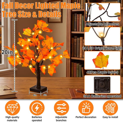 Artificial Fall Lighted Maple Tree
