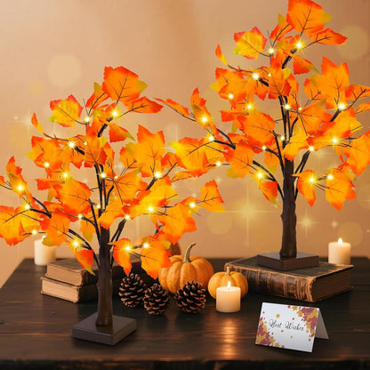 Artificial Fall Lighted Maple Tree
