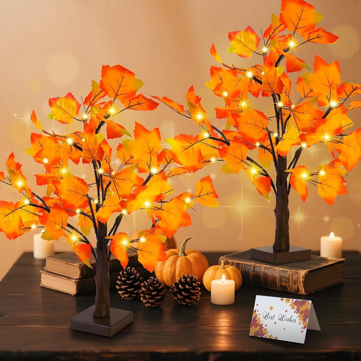Artificial Fall Lighted Maple Tree